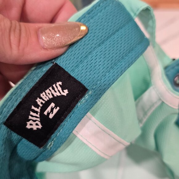 Billabong Mint Green wallie Cotton Adjustable Hat. make a bad hair day cute, bea - Picture 4 of 6
